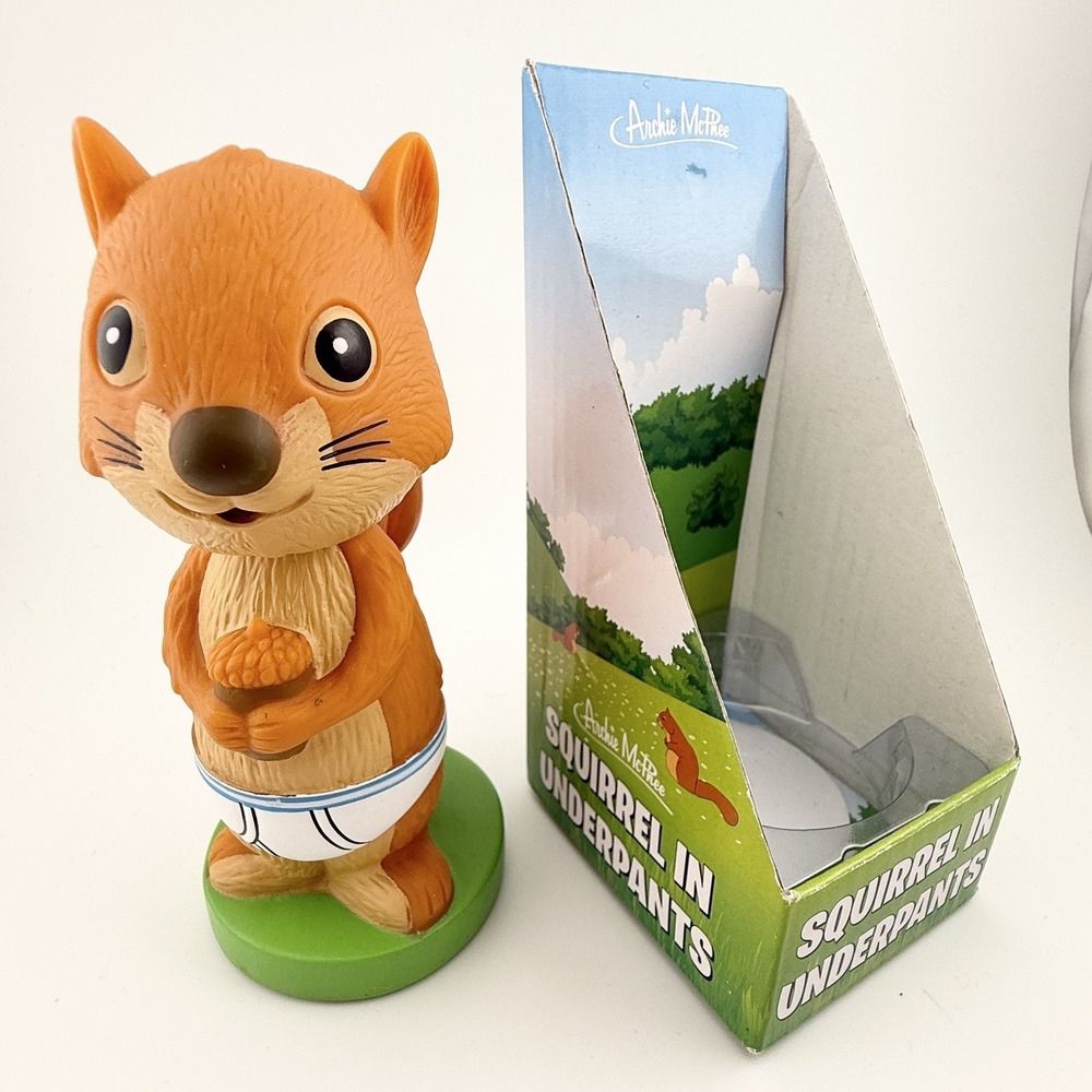 Squirrel In Underpants Wiggler Nodder Bobblehead - Archie McPhee‎ Collectible D